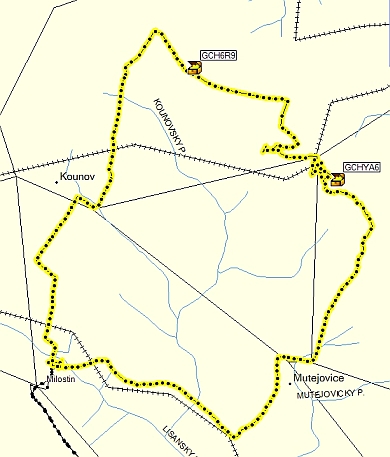 Mapa Geocache Milostín